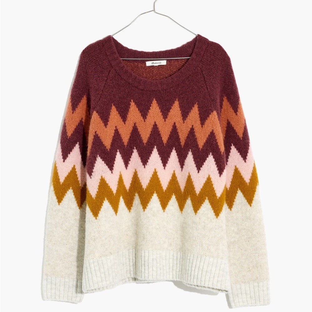 NWT Madewell delwood fair isle pullover sweater XS